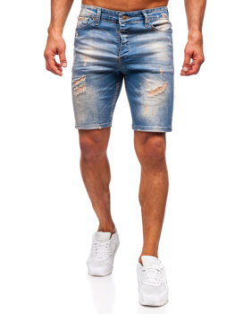 Bolf Herren Kurze Jeanshose Jeansshorts Dunkelblau  0585