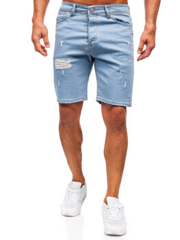 Bolf Herren Kurze Jeanshose Shorts Blau 0426