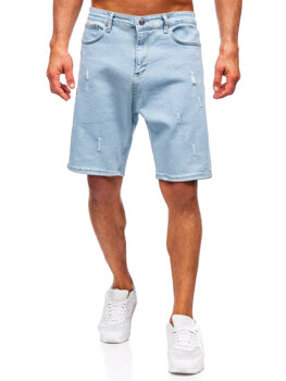 Bolf Herren Kurze Jeanshose Shorts Blau 0631