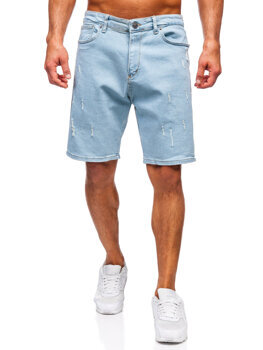 Bolf Herren Kurze Jeanshose Shorts Blau 0634