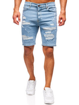 Bolf Herren Kurze Jeanshose Shorts Blau 0760