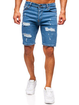 Bolf Herren Kurze Jeanshose Shorts Blau 0786