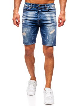 Bolf Herren Kurze Jeanshose Shorts Dunkelblau męskie 0582