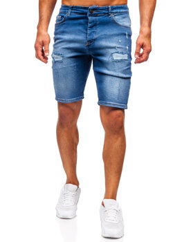 Bolf Herren Kurze Jeanshose Shorts Dunkelblau męskie 0727