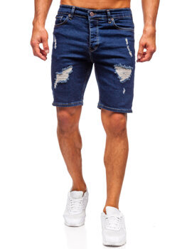 Bolf Herren Kurze Jeanshose Shorts Dunkelblau męskie 0766