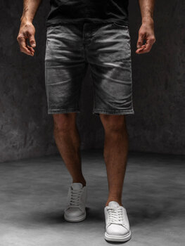 Bolf Herren Kurze Jeanshose Shorts Schwarzgrau  MP0277GSA1