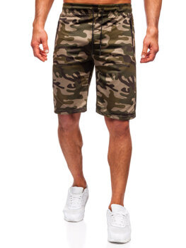 Bolf Herren Kurze Sporthose Camo Grün  JX862