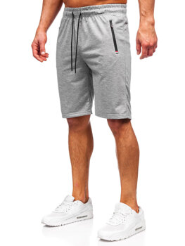 Bolf Herren Kurze Sporthose Grau  JX802