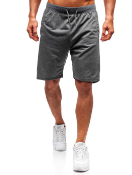 Bolf Herren Kurze Sporthose Schwarzgrau  DK01