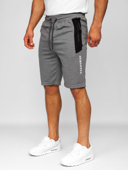 Bolf Herren Kurze Sporthose Shorts Grau-Schwarz  Q3874