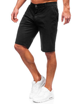 Bolf Herren Kurze Stoffhose Schwarz  JX7511