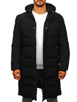 Bolf Herren Lange Gepolsterte Winterjacke Schwarz  31M5009