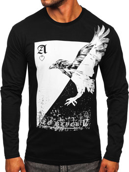 Bolf Herren Longsleeve mit Motiv Schwarz  146741