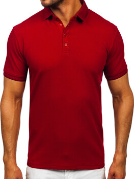 Bolf Herren Poloshirt Weinrot  2004