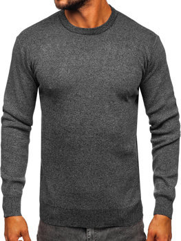 Bolf Herren Pullover Basic Anthrazit  S8502