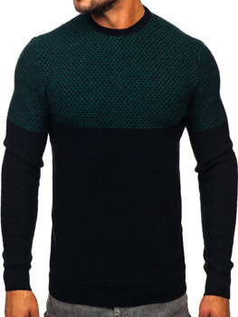 Bolf Herren Pullover Grün-Schwarz  W15-634