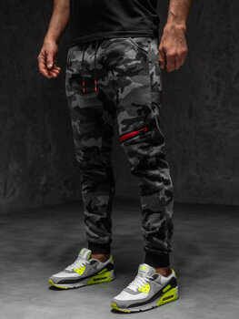 Bolf Herren Sporthose Camo Schwarzgrau  KK04A1