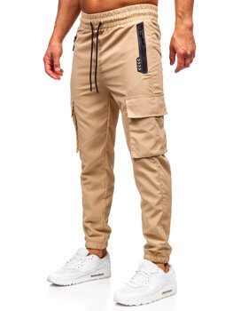 Bolf Herren Sporthose Cargohose Joggers Beige  HSS297