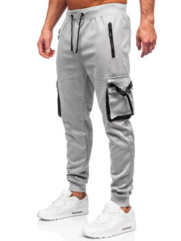 Bolf Herren Sporthose Cargohose Joggers Grau  8K1116