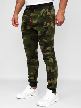 Bolf Herren Sweathose Sporthose Camo-Khaki KZ15B