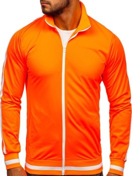 Bolf Herren Sweatjacke mit Stehkragen retro Style Orange  2126