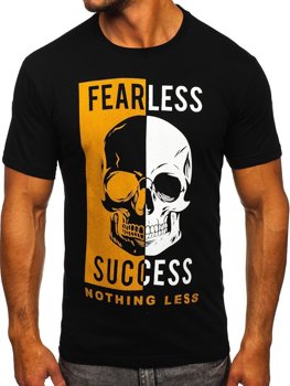 Bolf Herren T-Shirt mit Motiv Schwarz  142173