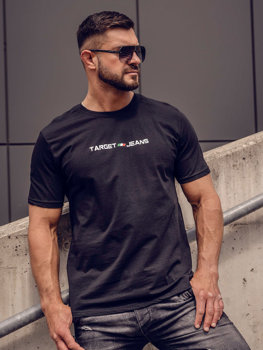 Bolf Herren T-Shirt mit Motiv Schwarz  14761A