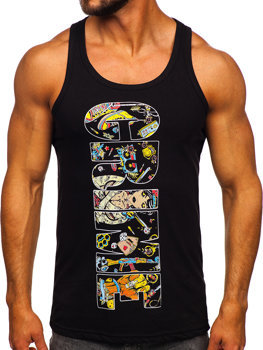 Bolf Herren Tank Top mit Motiv Schwarz  143031