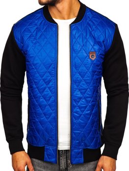 Bolf Herren Übergangsjacke Bomberjacke Blau  2569-2