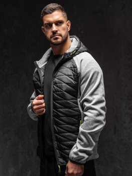 Bolf Herren Übergangsjacke Grau  KS2145A1