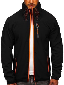 Bolf Herren Übergangsjacke Schwarz Softshell Jacke KS2185