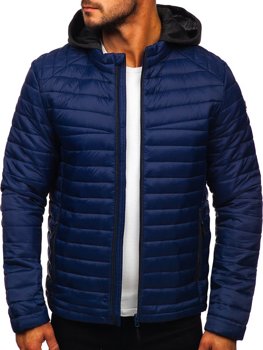 Bolf Herren Übergangsjacke Sport Jacke Dunkelblau  AB031