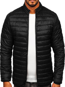 Bolf Herren Übergangsjacke mit Steppmuster Schwarz LY33