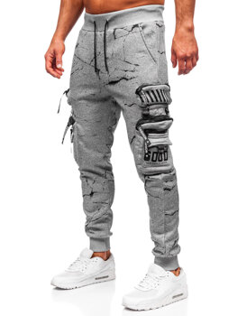 Bolf Herren Warme Sporthose Joggers Cargohose Grau HSS339