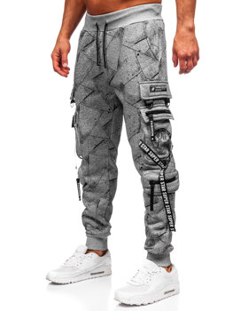 Bolf Herren Warme Sporthose Joggers Cargohose Grau HSS340