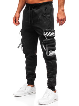 Bolf Herren Warme Sporthose Joggers Cargohose Schwarz HSS339