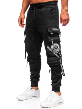 Bolf Herren Warme Sporthose Joggers Cargohose Schwarz HSS340