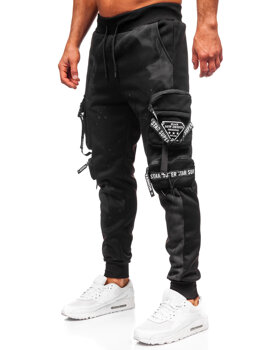 Bolf Herren Warme Sporthose Joggers Cargohose Schwarz HSS342