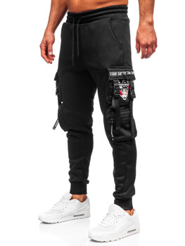 Bolf Herren Warme Sporthose Joggers Cargohose Schwarz HSS347