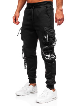 Bolf Herren Warme Sporthose Joggers Cargohose Schwarz HSS350