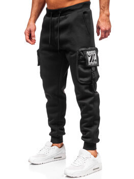 Bolf Herren Warme Sporthose Joggers Cargohose Schwarz  K23