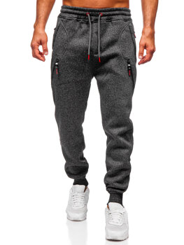 Bolf Herren Warme Sporthose Joggers Schwarzgrau  Q1104