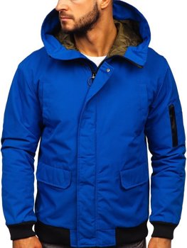 Bolf Herren Winterjacke Blau  2019005