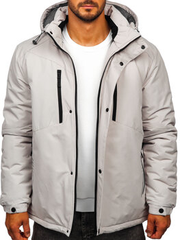 Bolf Herren Winterjacke Grau  22M321