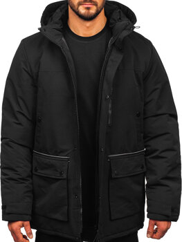 Bolf Herren Winterjacke Parka Schwarz parka  22M323