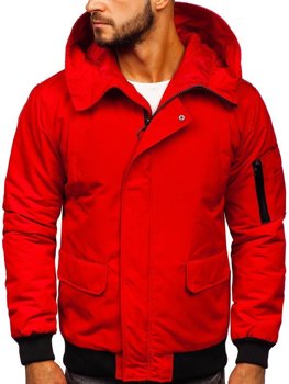 Bolf Herren Winterjacke Rot  2019005