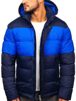 Bolf Herren Winterjacke Sport Jacke mit Steppmuster Dunkelblau  1975