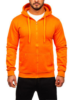 Bolf Herren Zweiteiler Trainingsanzug mit Kapuzenpullover Orange  D004