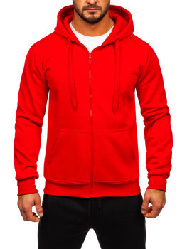 Bolf Herren Zweiteiler Trainingsanzug mit Kapuzenpullover Rot  D004