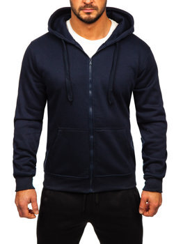 Bolf Herren Zweiteiler Trainingsanzug mit Kapuzenpullover Tintenblau  D004